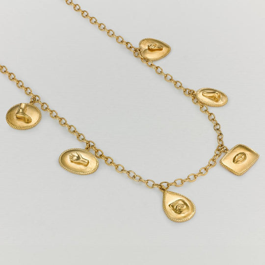 A.M. Sensory Devotion Large Charm Necklace Gold