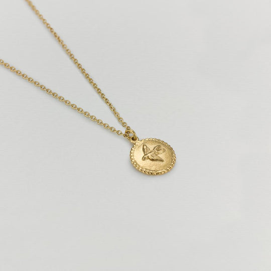 A.M. Small Ex-voto Swallow Necklace Gold