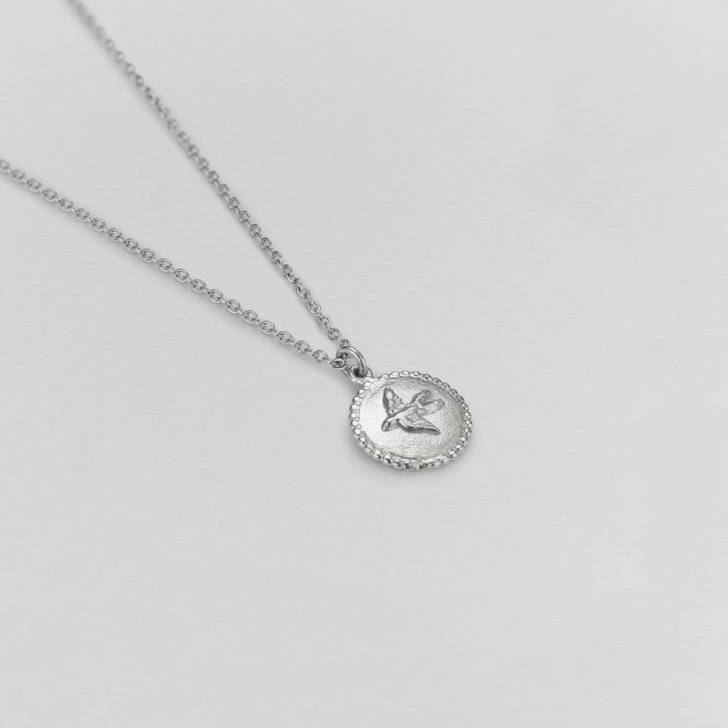 A.M. Small Ex-voto Swallow Necklace Silver