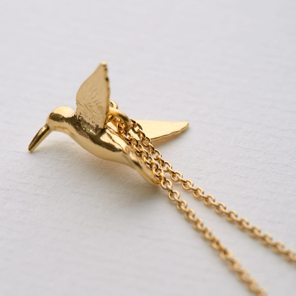 A.M. Hummingbird Necklace Gold