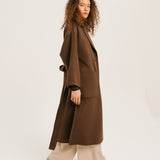 Angele Double Face Coat Marron