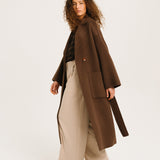 Angele Double Face Coat Marron