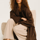 Angele Double Face Coat Marron
