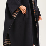 Selena Double Face Cape Bleu