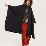 Selena Double Face Cape Bleu