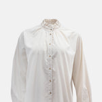Sacrecoeur Soline Velvet Blouse Ecru.