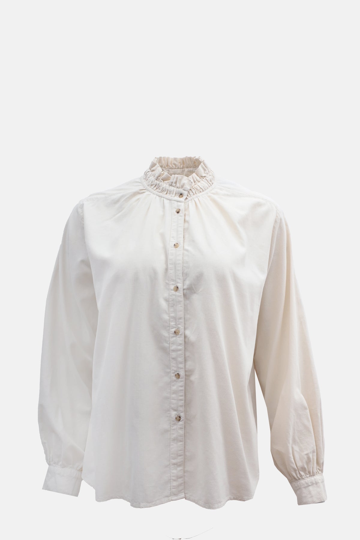 Sacrecoeur Soline Velvet Blouse Ecru.