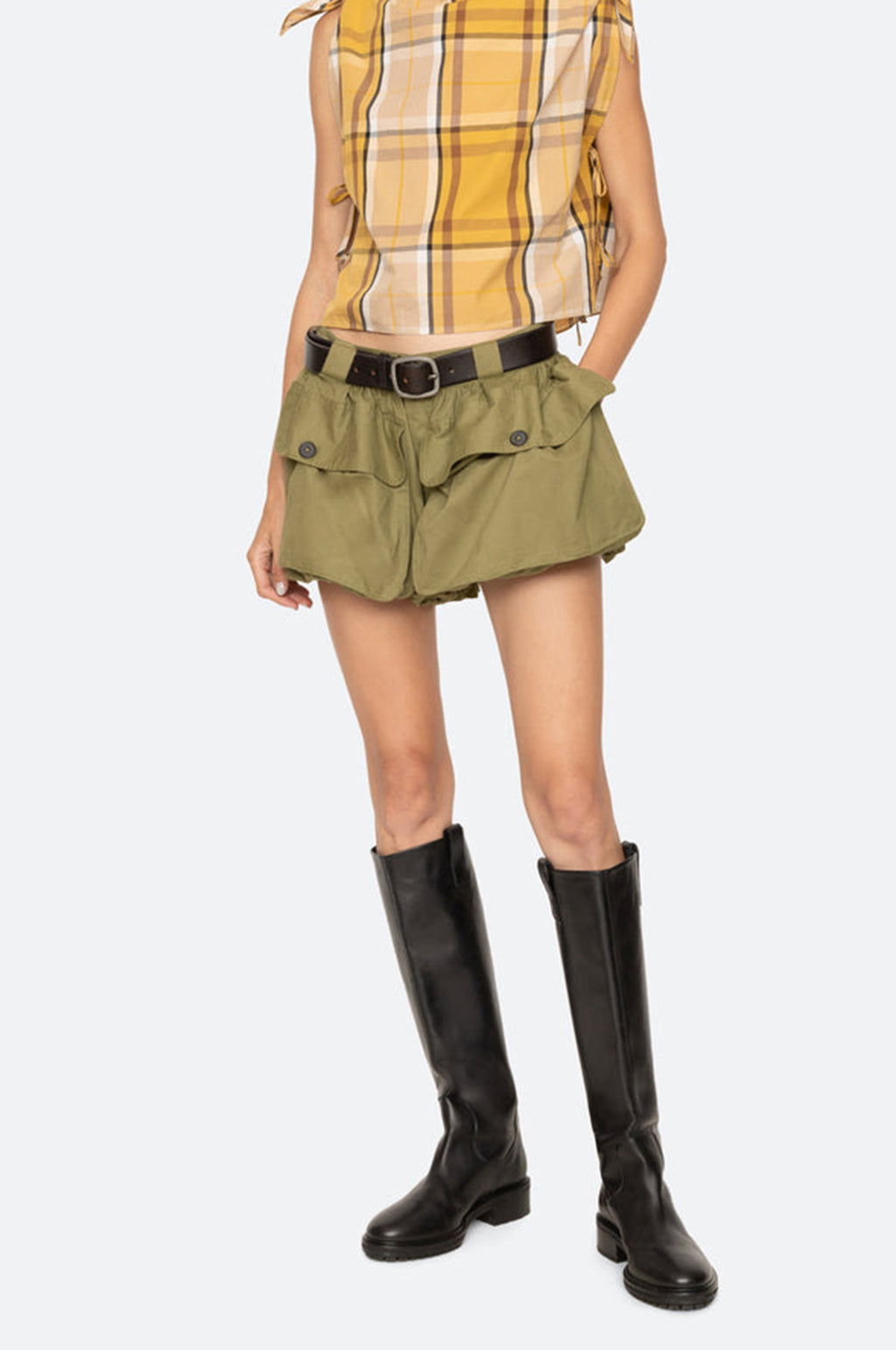 Andrea Workwear Bubble Shorts Army