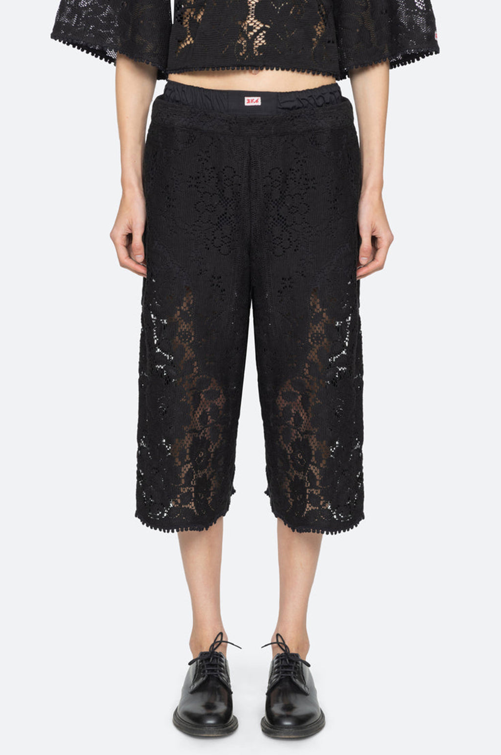 Arianna Lace Culottes Black