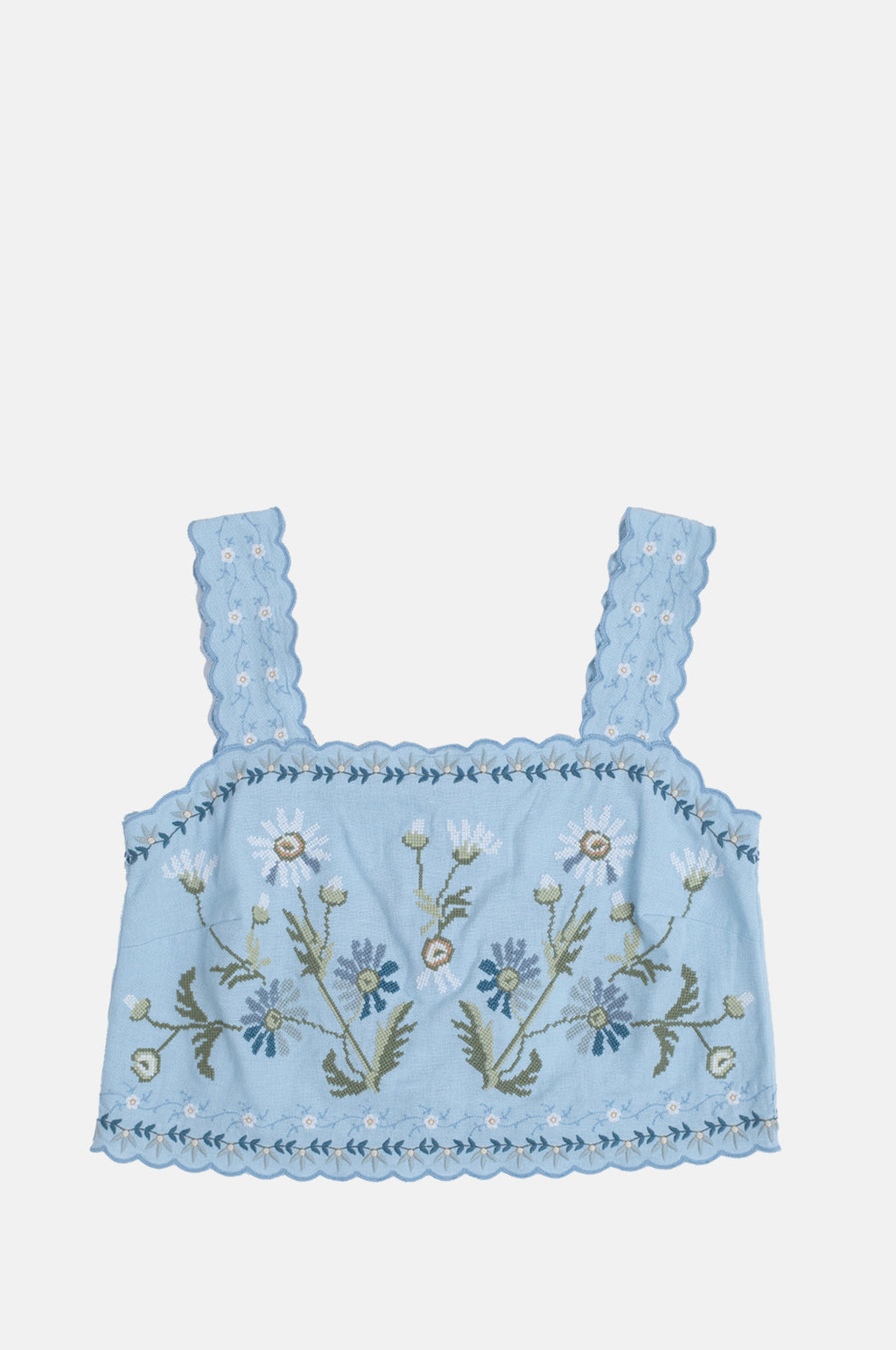 Sea New York Audra Embroidery Tank Top Blue.