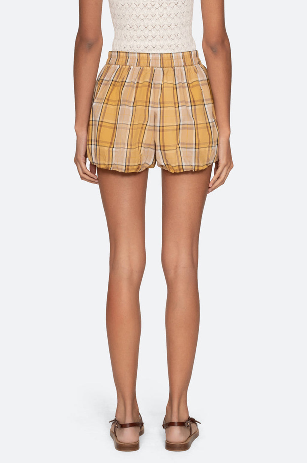 Copeland Plaid Shorts Yellow