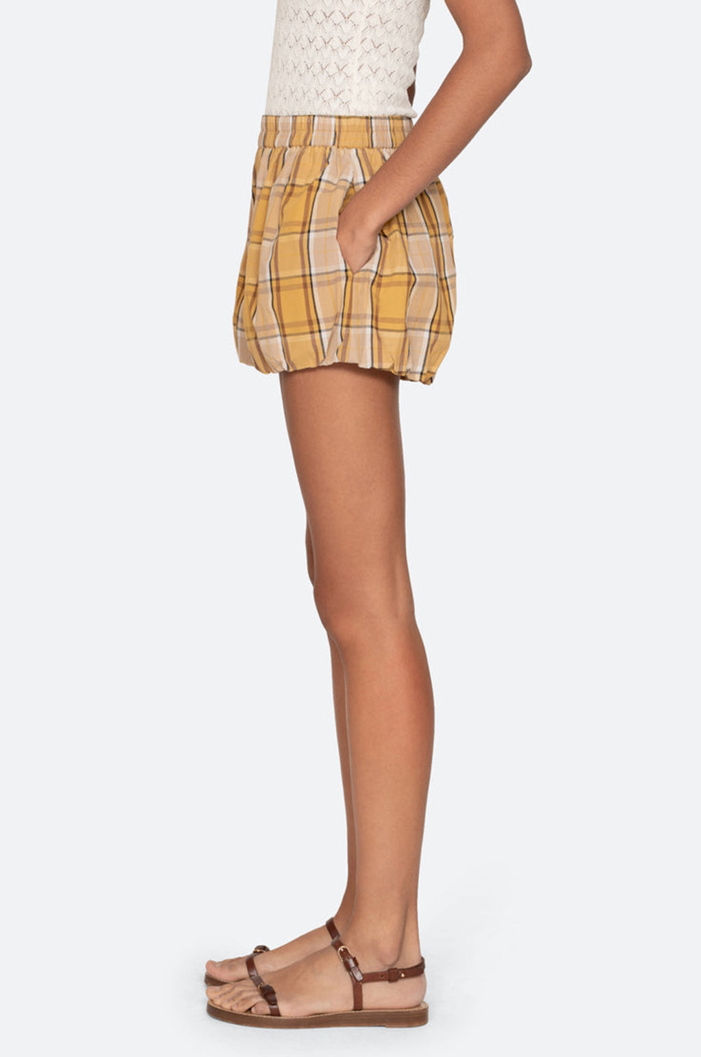 Copeland Plaid Shorts Yellow