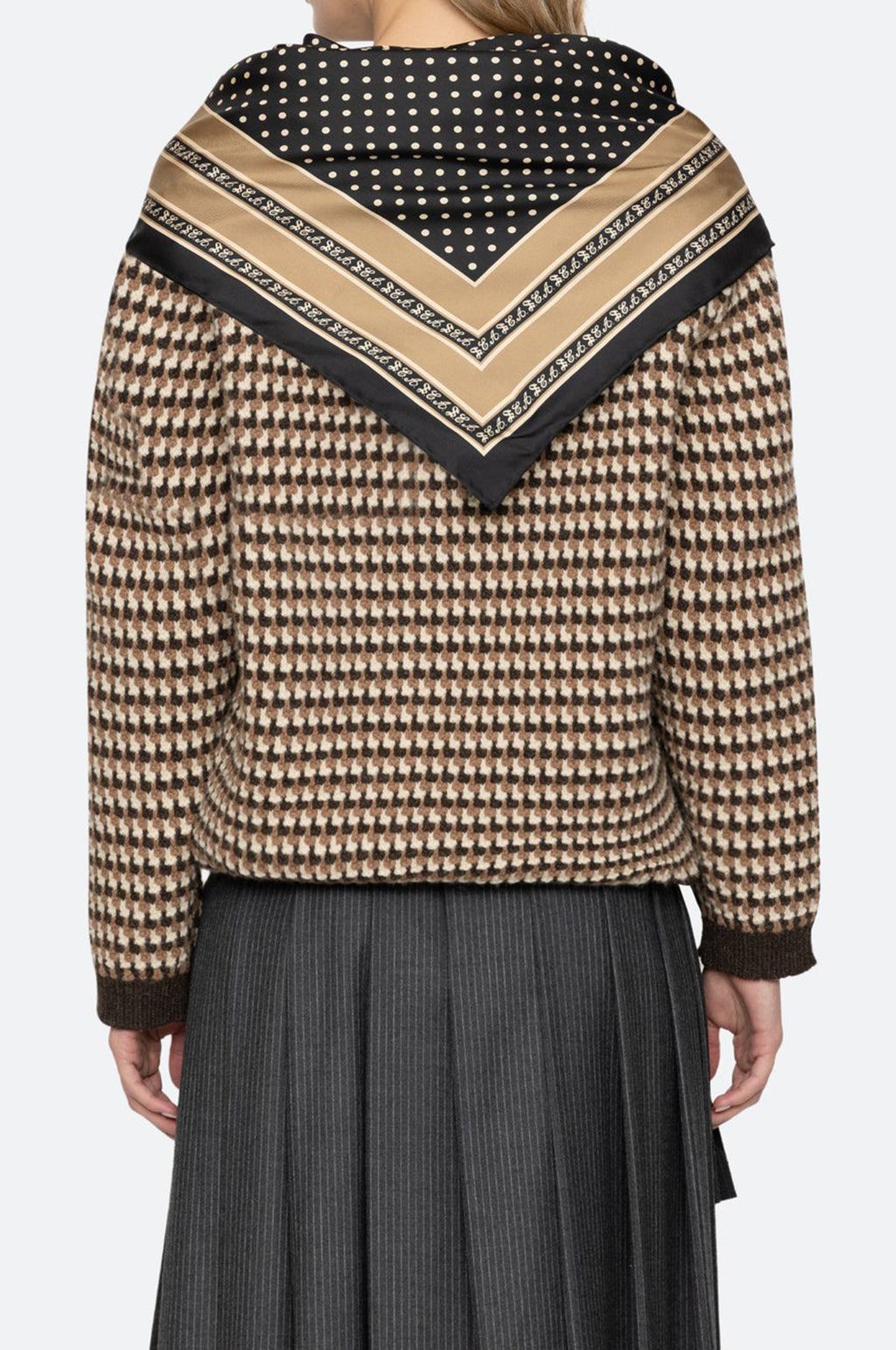 Declan V-Neck Sweater w/Scarf