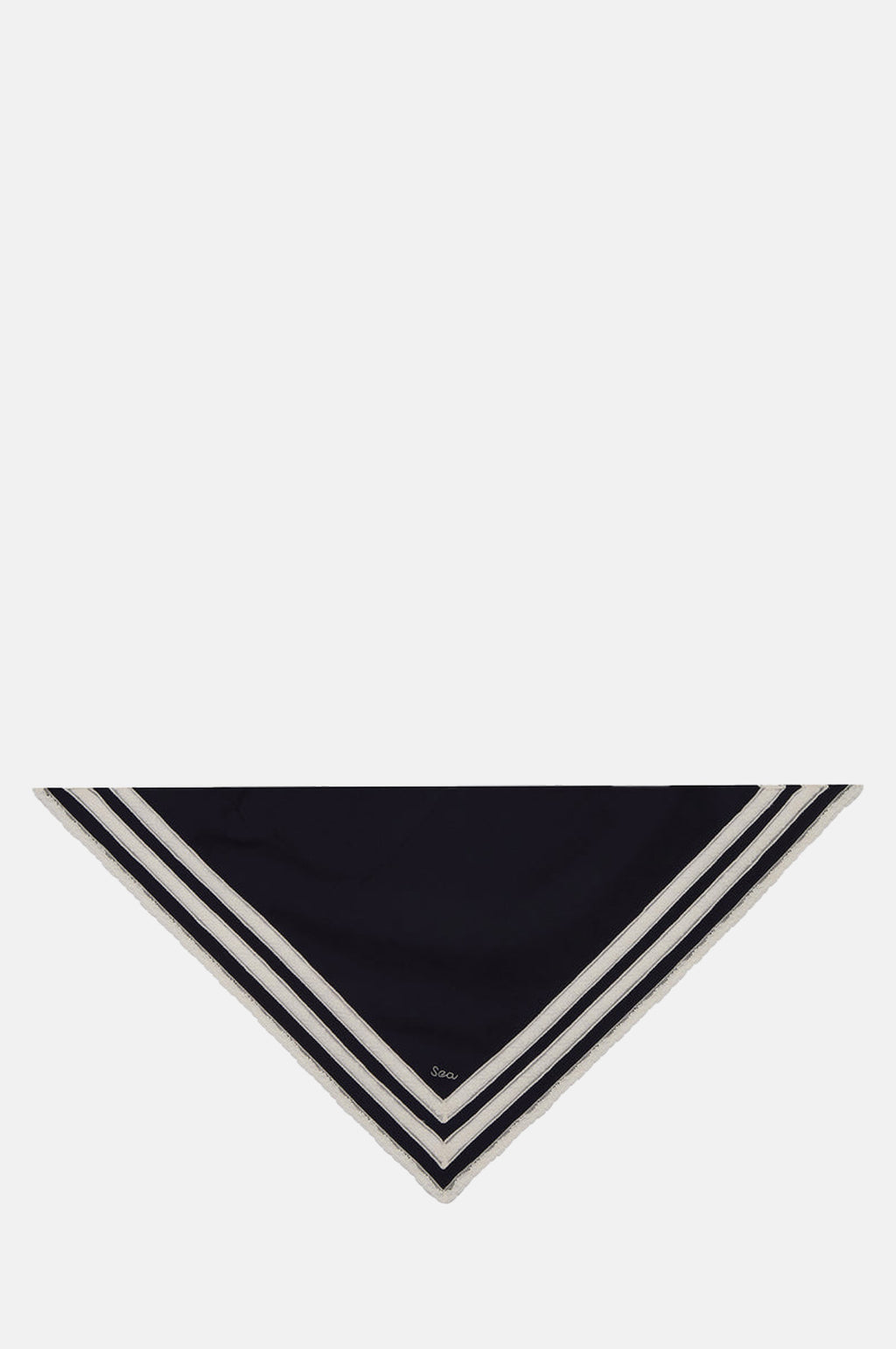 Sea New York Ethel Solid Handkerchief Navy.