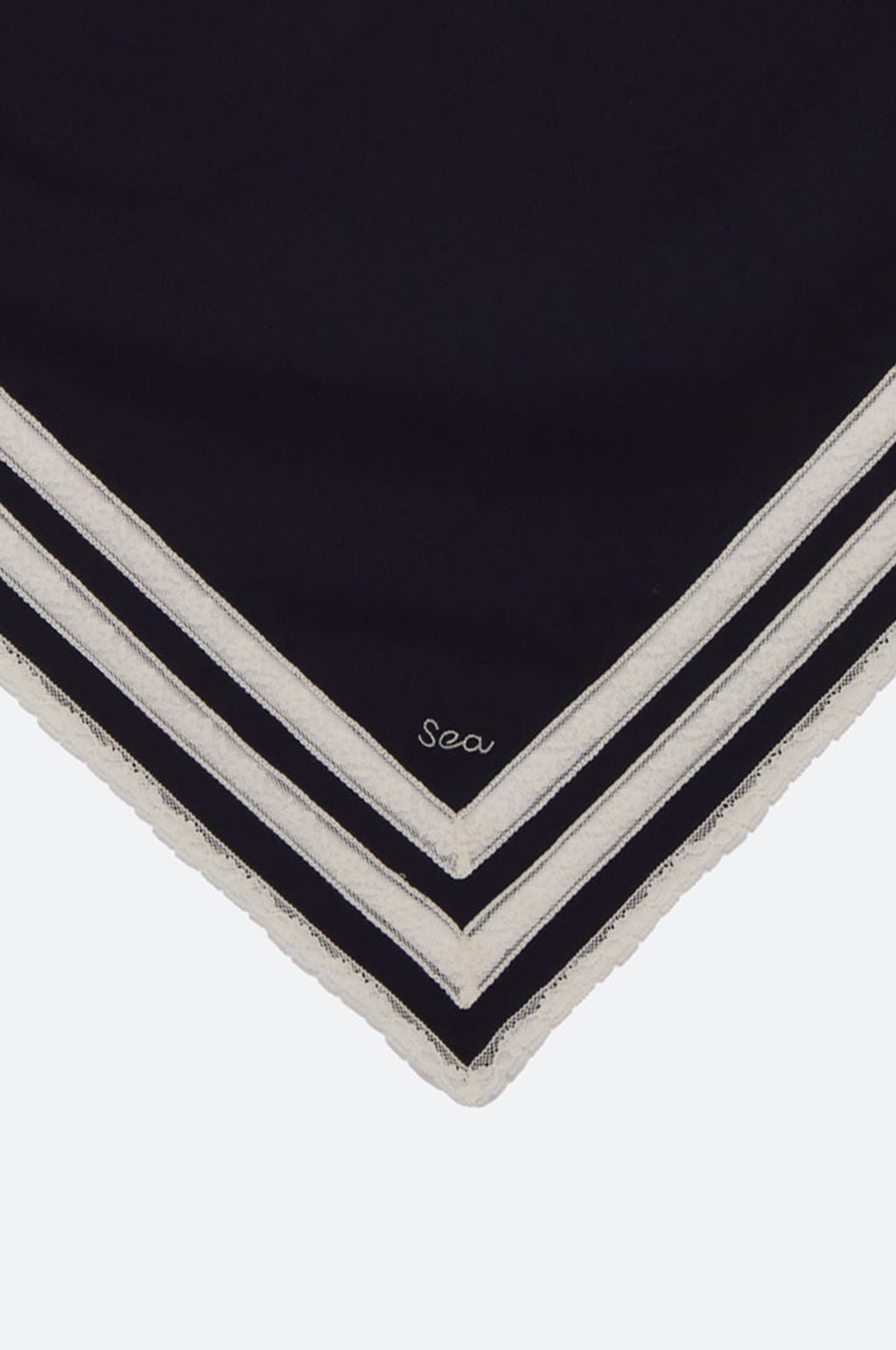 Ethel Solid Handkerchief Navy