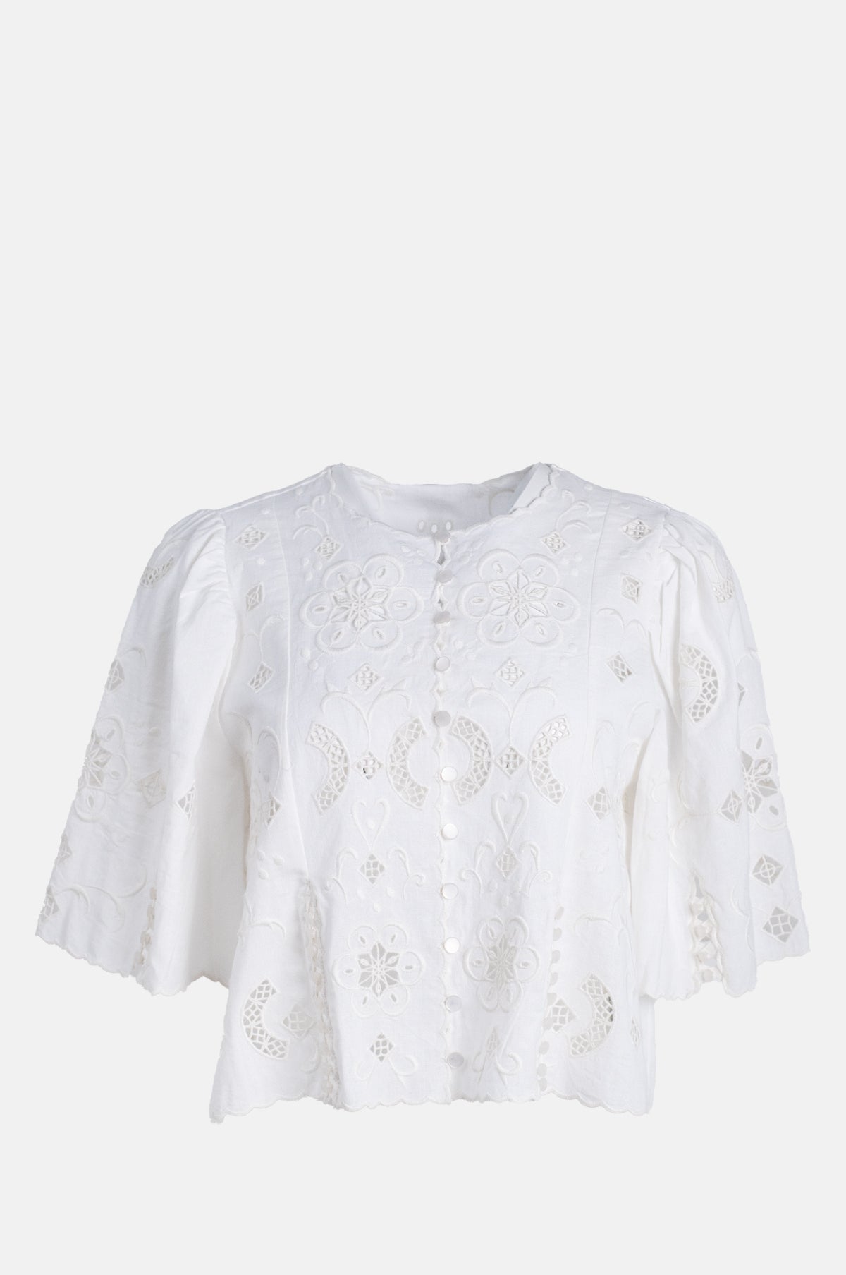 Sea New York Gardener Emb S Slv Top White.