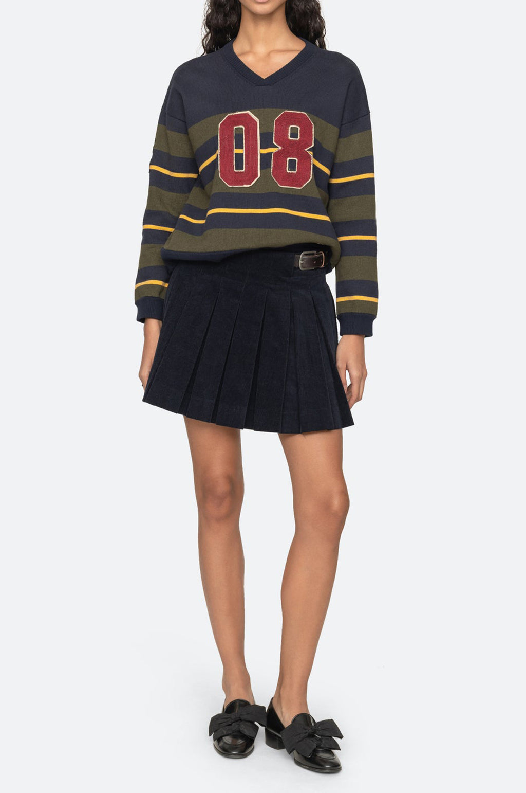Garrett Corduroy Mini Skirt Navy