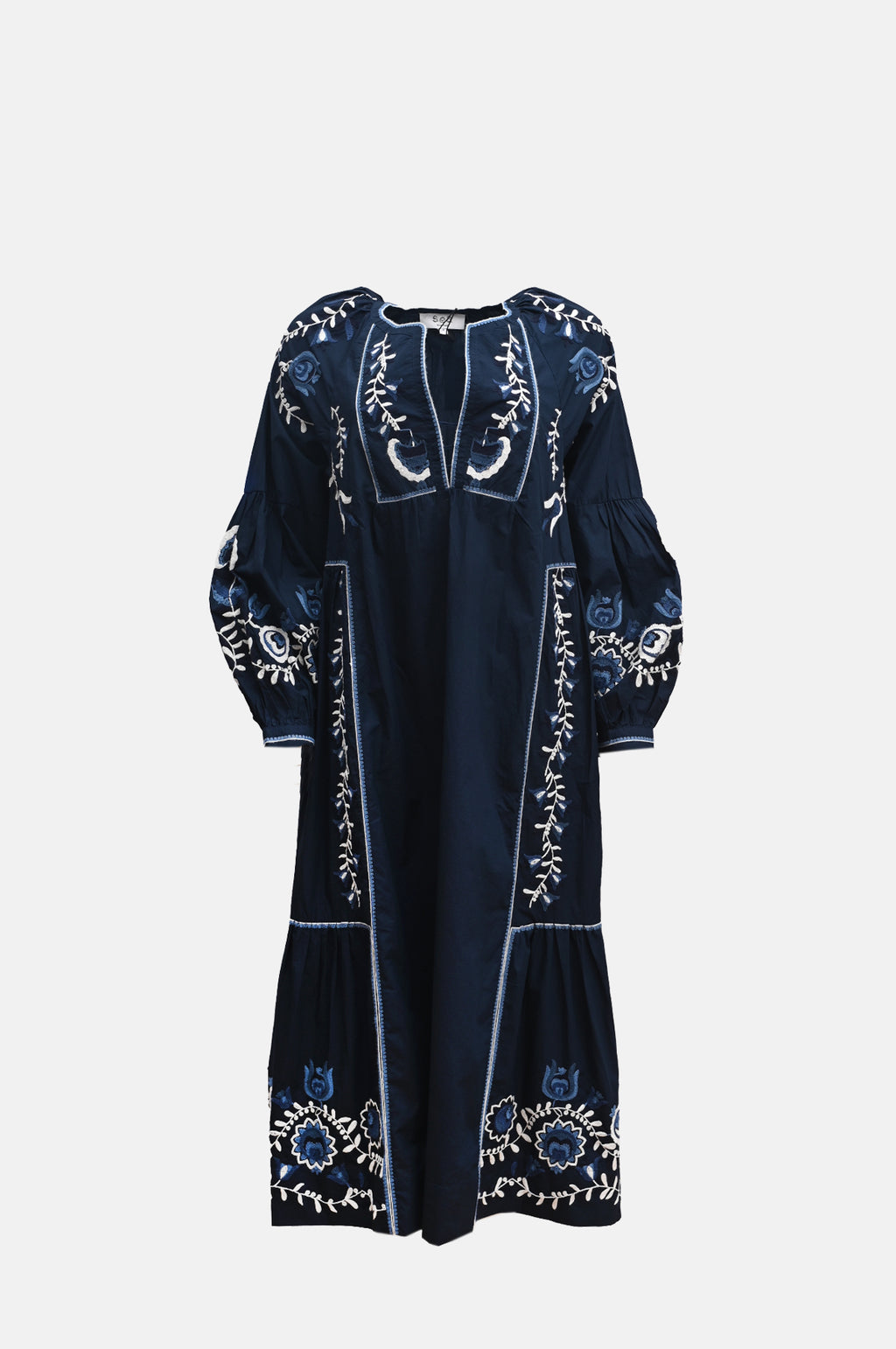 Sea New York Inga Embroidery L Slv Dress Navy.