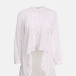 Sea New York Kathleen Tuxedo Long Sleeve Shirt Cream.