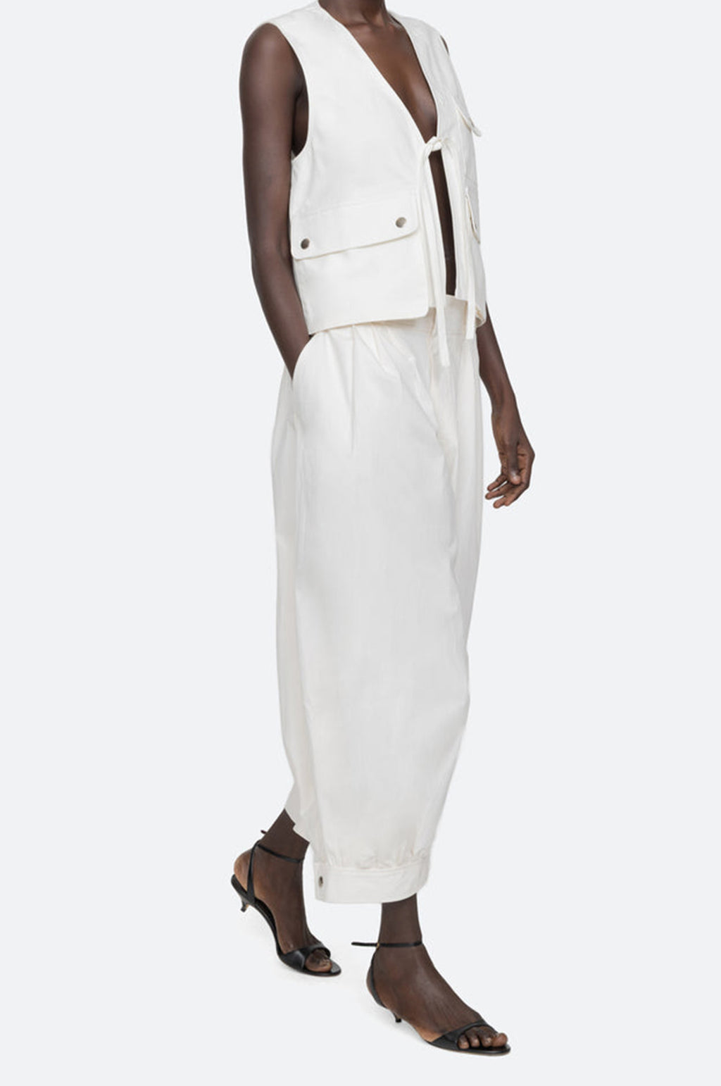 Lois Twill Pants Cream