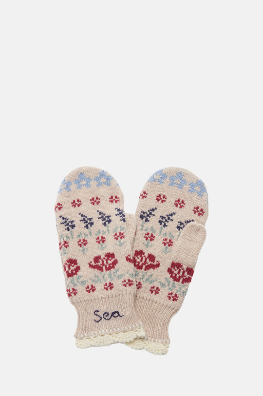 Preston Knit Mittens Cream