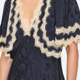 Shay Lace Cape Midi Dress Navy