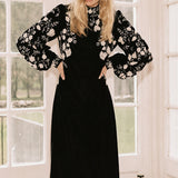 Shiloh Emb Maxi Dress Black