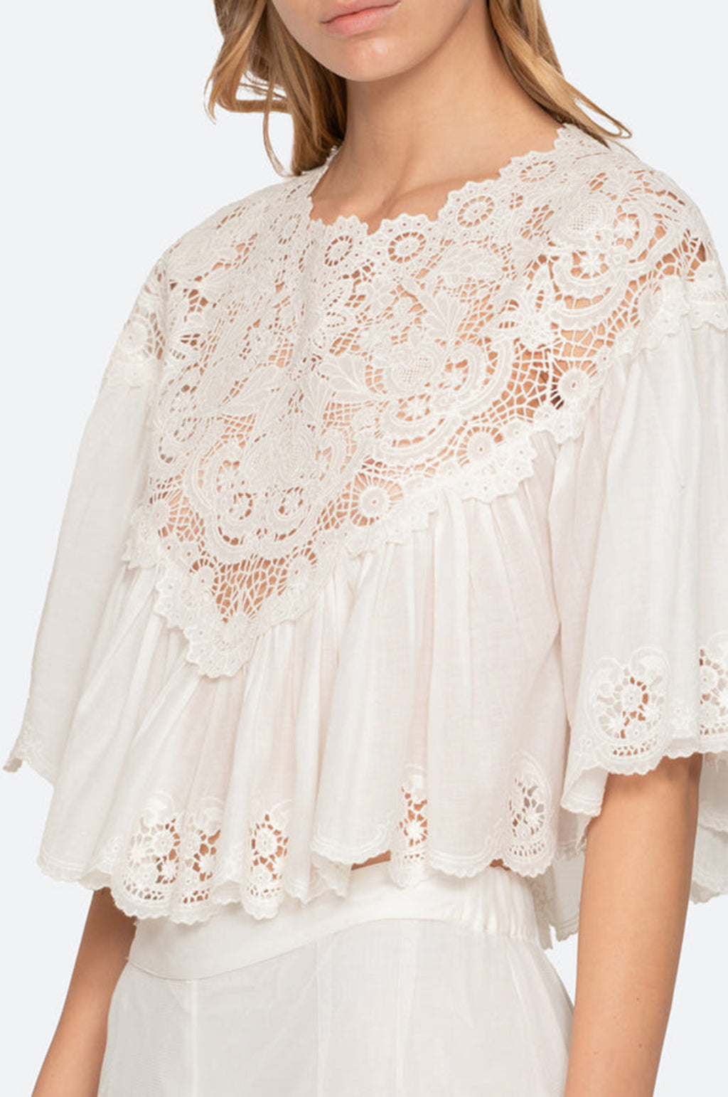 Sofia Embroidery Top Cream
