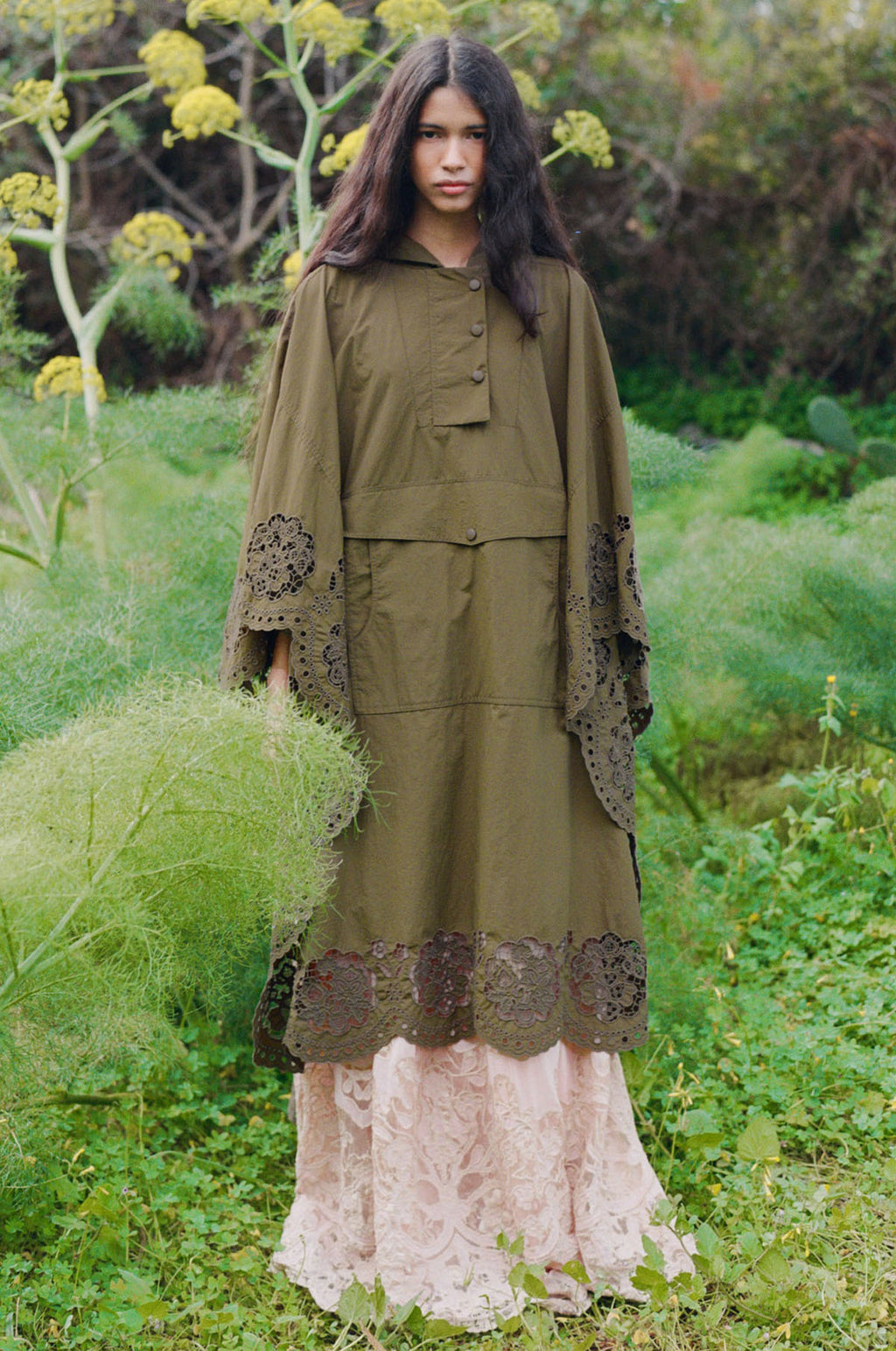 Vittoria Eyelet Anorak Olive