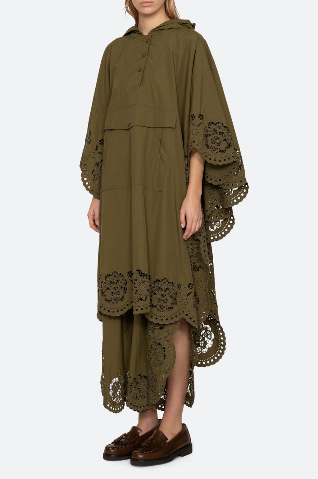 Vittoria Eyelet Anorak Olive
