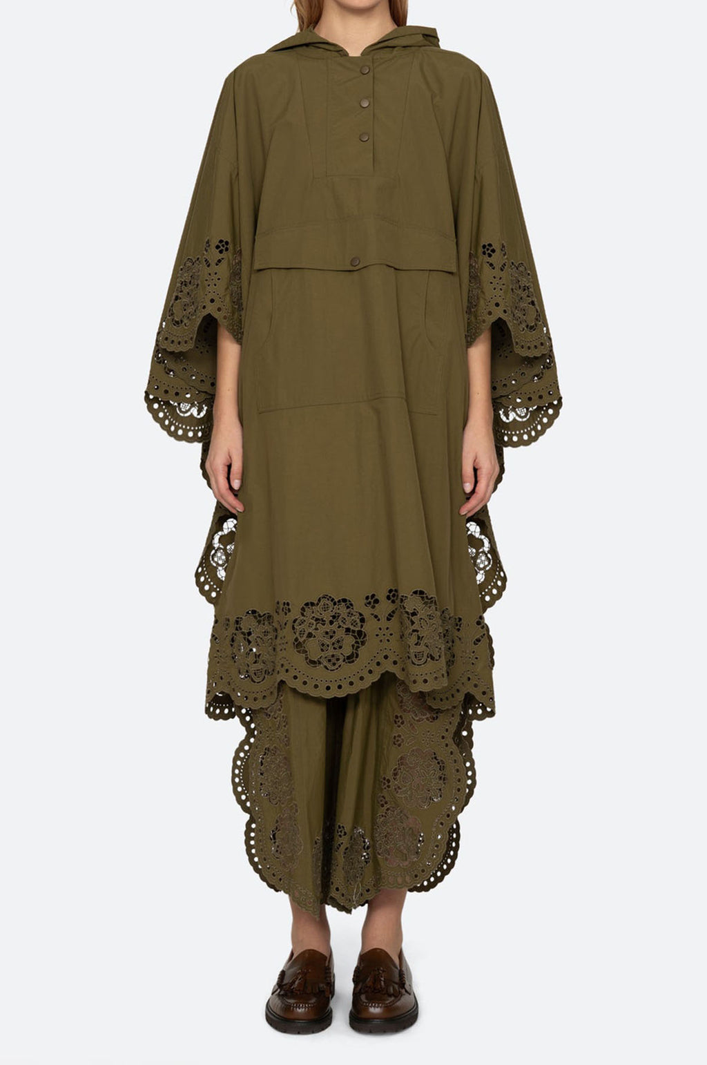 Vittoria Eyelet Anorak Olive