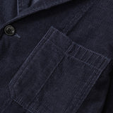 Fine Cord Server Suit Jacket Dark Navy