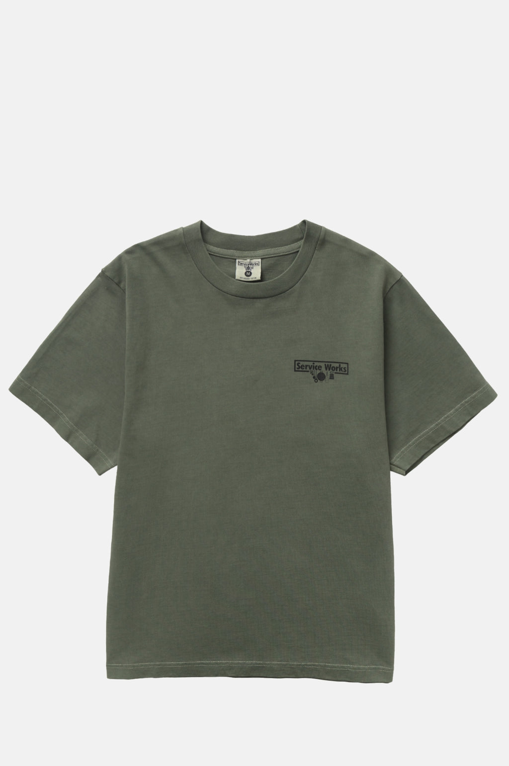 Service Works Pigment Dyed Trademark Tee Olive.