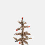 Shishi Tinsel Tree Gold with Colored Balls 14cm.
