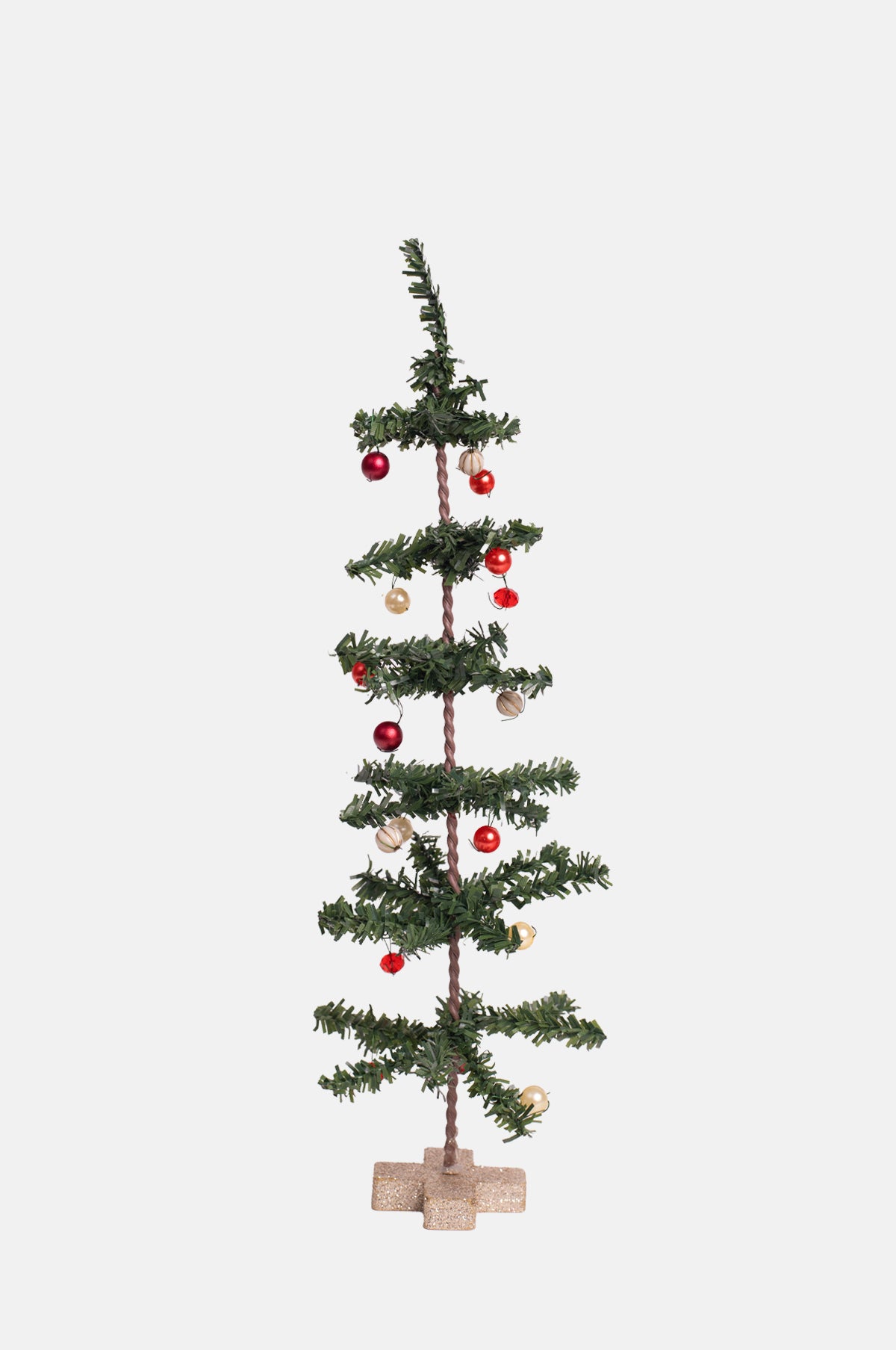 Shishi Tree Green with Red & White Balls 25cm.