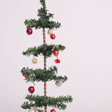 Tree Green with Red & White Balls 25cm