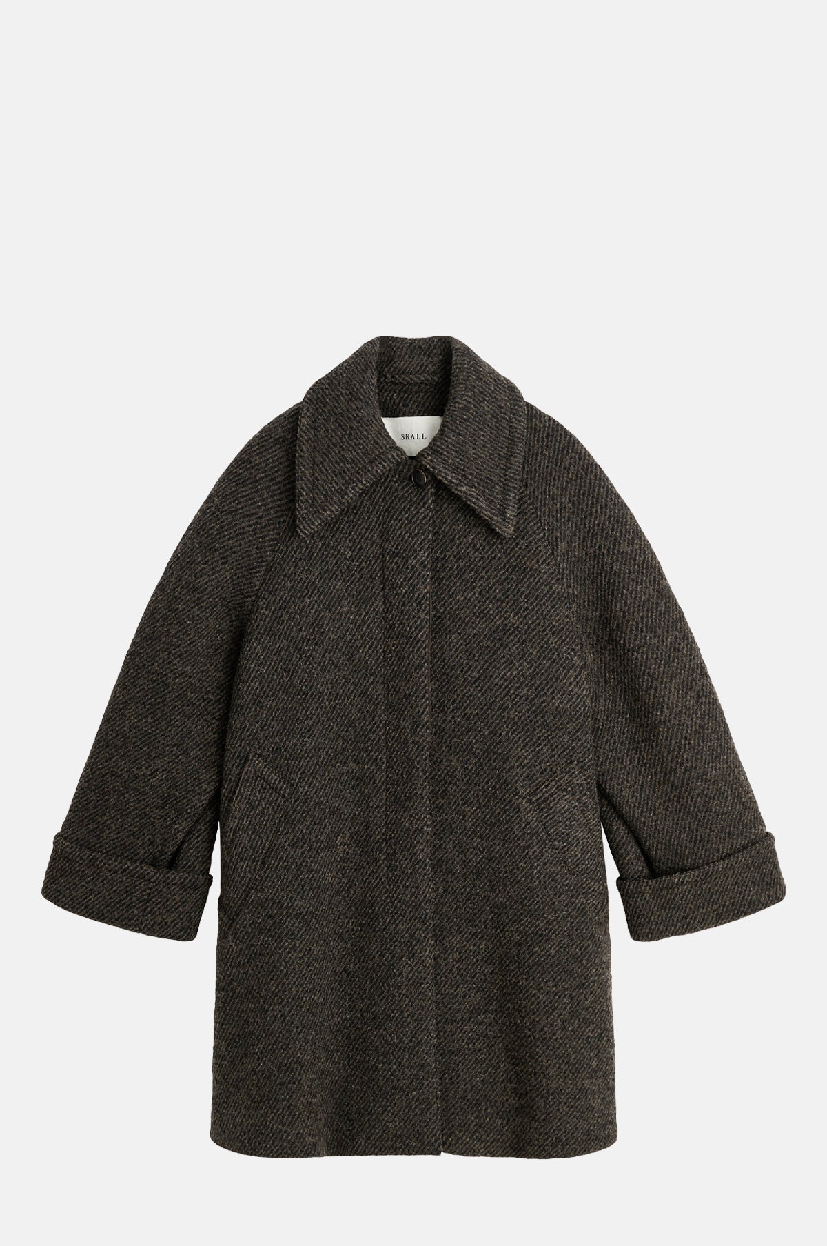 Skall Studio Beate Coat Brown Black Twill.
