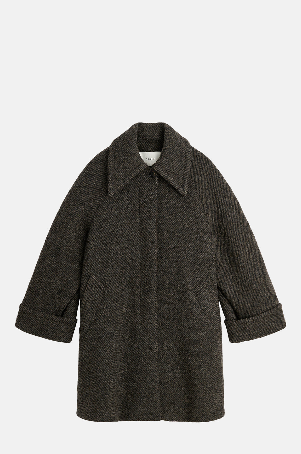 Skall Studio Beate Coat Brown Black Twill.