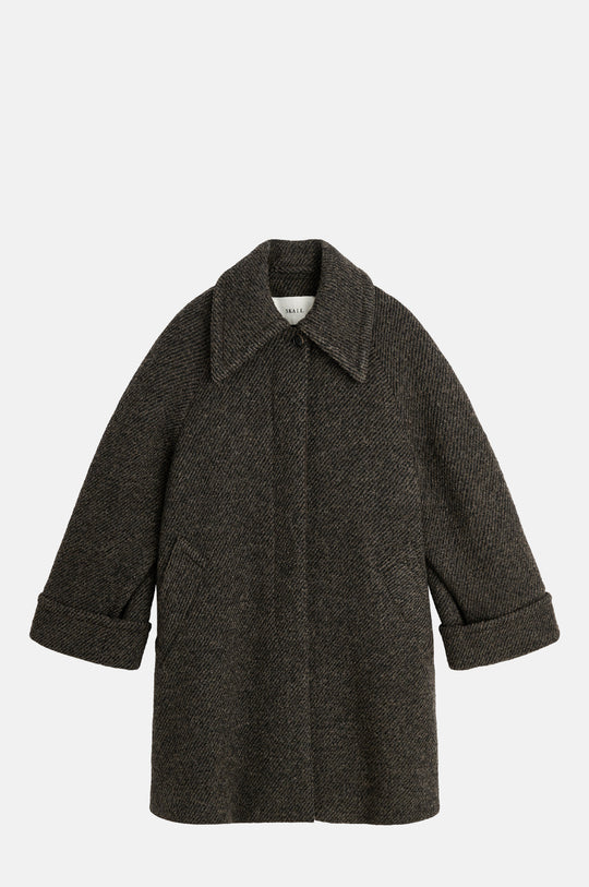 Beate Coat Brown/Black Twill