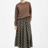 Dagny Skirt Green/White Check