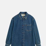 Skall Studio Edgar Shirt Washed Dark Blue.