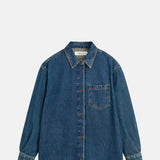 Skall Studio Edgar Shirt Washed Dark Blue.