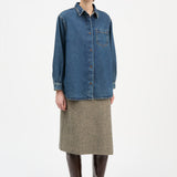 Edgar Shirt Washed Dark Blue