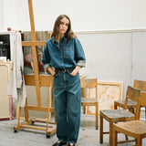 Edgar Shirt Washed Dark Blue