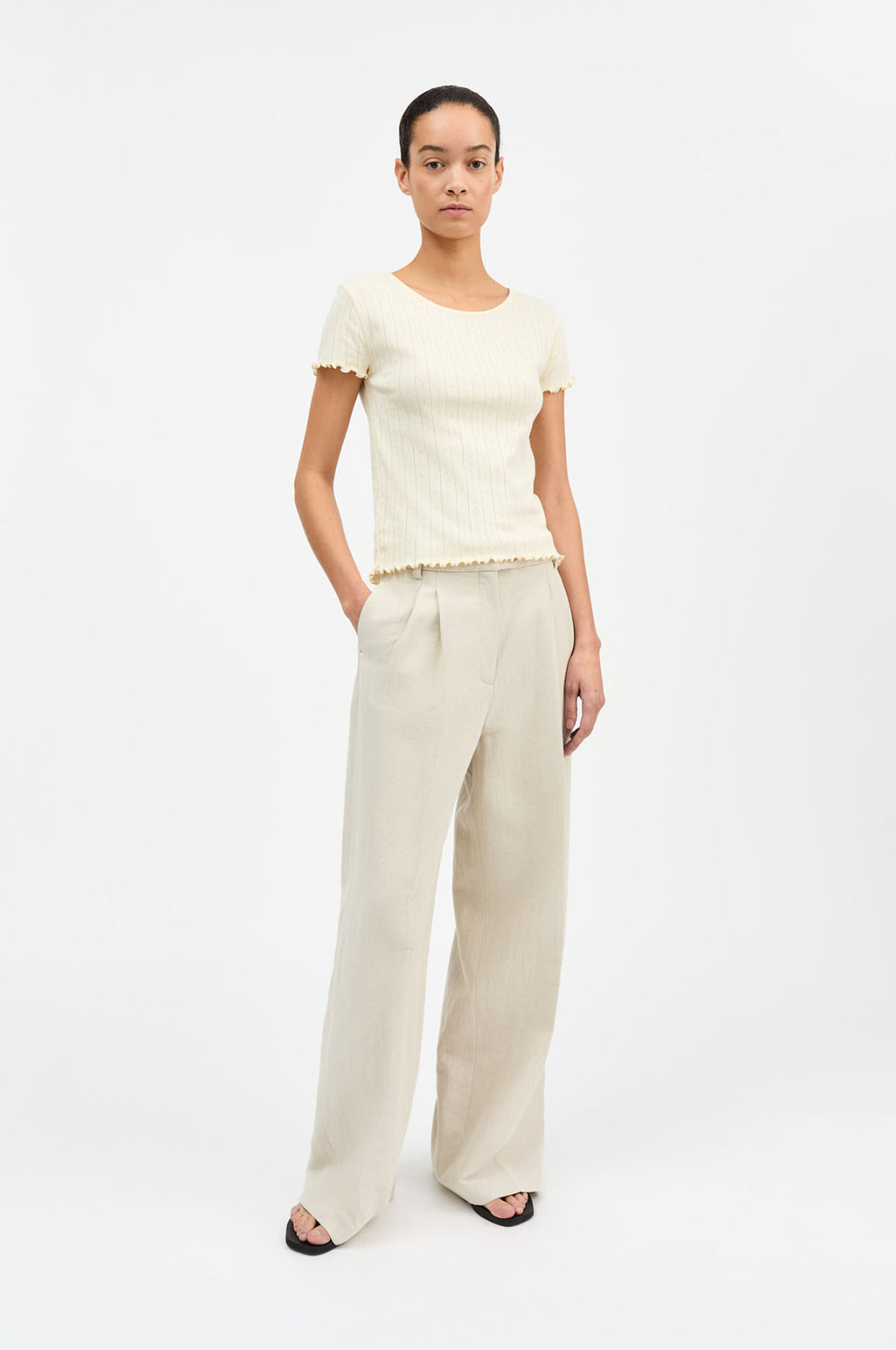 Edie Cap Sleeve Tee Butter