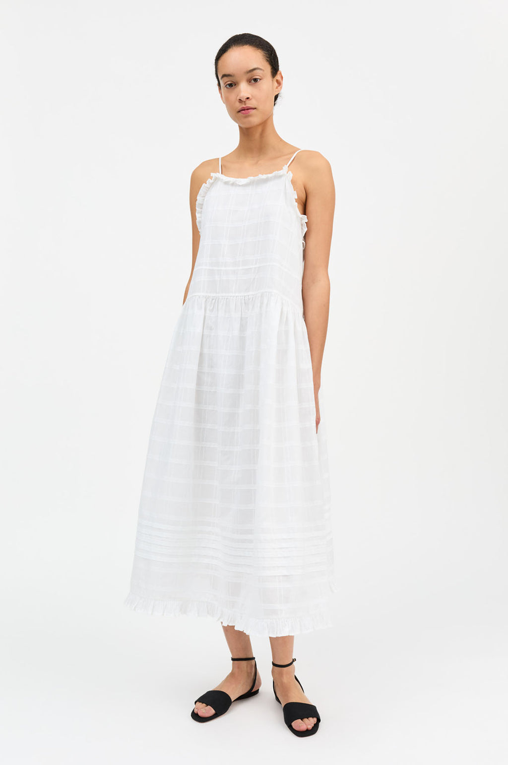 Fiore Strap Dress Optic White