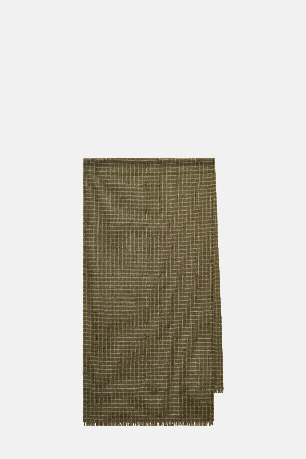 Skall Studio Nadelle Scarf Brown Green Check.