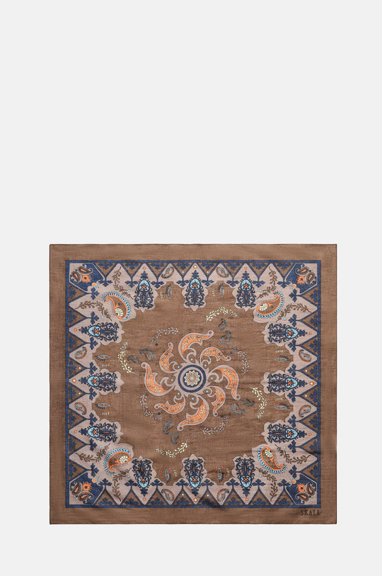 Pippa Scarf Brown Paisley Print