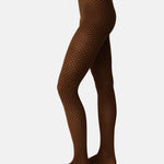 Swedish Stockings Clara Retro Patterned Tights Bourbon.