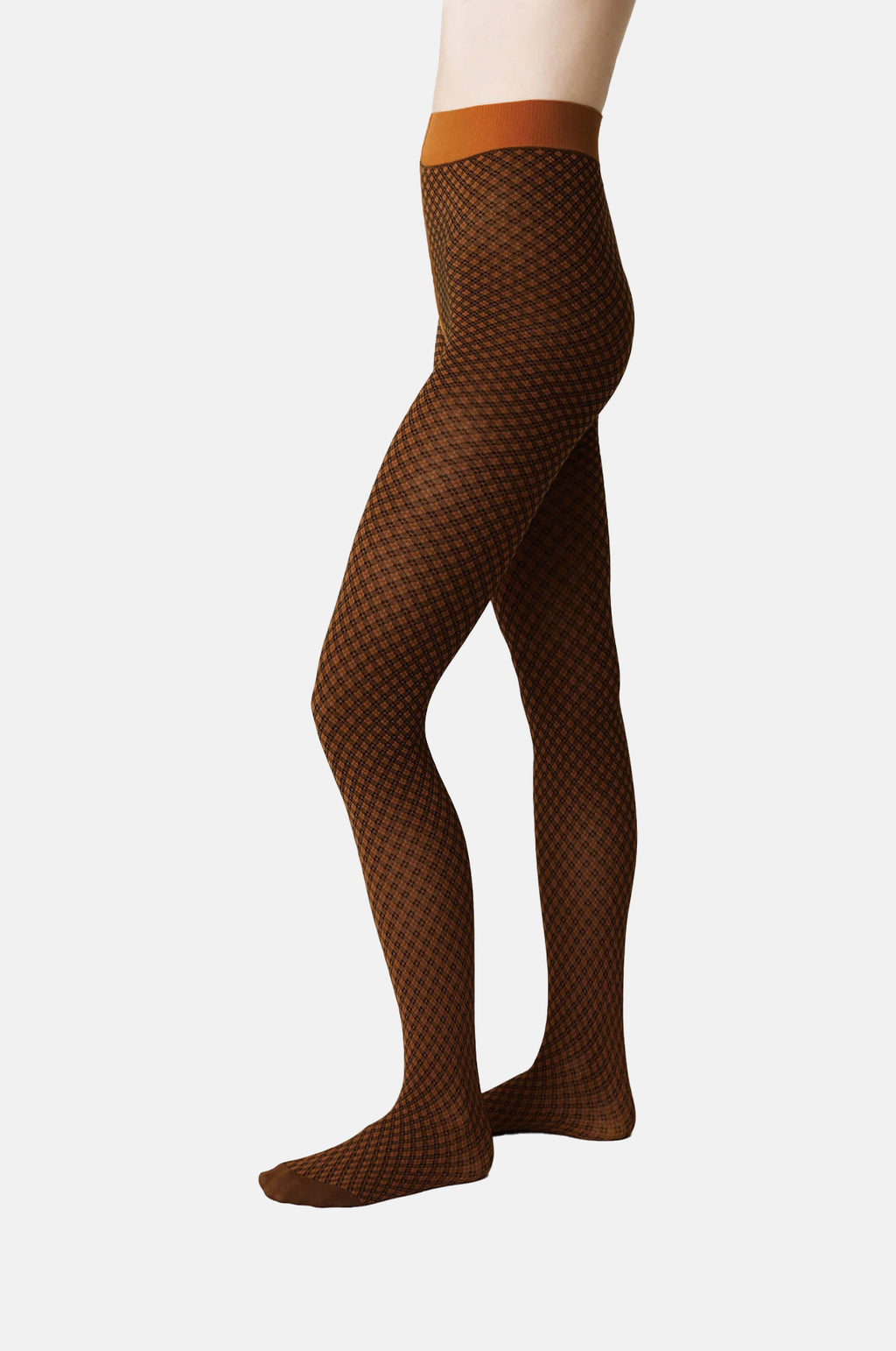 Swedish Stockings Clara Retro Patterned Tights Bourbon.